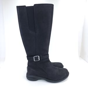 WOMEN'S MERRELL TALL‎ BLACK LEATHER BOOTS SIZE 5 J62372